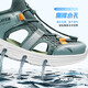 ANTA Children's Sandals Boys' Shoes Large and Small Children's Shoes 2025 Summer New Breathable Water and Land Beach Shoes Men's Sage Green/Fish Eye Green-5 40