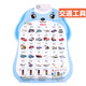 Jiashi Audio Hanging Chart Transportation Kinder frühbildende Wandaufkleber für Kinder -Bildungshänge Gemälde Erkennen Sie Farbform Wandaufkleber Nummer 1100 Cartoon Style