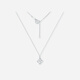 Saturday Fu PT950 platinum necklace for women platinum pendant four-leaf clover birthday gift B0614843 40+5cm about 2.29g