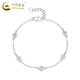 China Gold (CHINA GOLD) pt950 platinum new camellia bracelet for women platinum Valentine's Day birthday gift for girlfriend and wife Camellia platinum bracelet about 2.8g