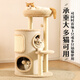 Huayuan Pet Tools (hoopet) cat climbing frame for small household, does not occupy a tree hole, all-in-one cat nest, versatile for all seasons, multi-layer double-layer platform sisal bucket, cat scratching bucket combination climbing frame + blanket*1