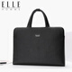 ELLE HOMME men's bag handbag horizontal style business briefcase first layer cowhide men's bag birthday Valentine's Day gift for boyfriend black EA788203310 medium bag 12 inches