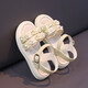 Girls Sandals 2025 New Spring and Autumn Children's Student Pearl Casual Girls Summer Soft Soled Sandals Black 34 Inner Length 21cm