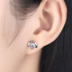 Fat Donglai's same style selection Pt950 platinum earrings for women snowflake diamond earrings versatile earrings birthday gift 50 points for love crowning a pair platinum moissanite