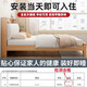 Yingyucai solid wood 1.8m soft-packed double bed master bedroom modern simple single rental house bed solid wood color soft-packed bed thickened running model 1.5*2m frame structure promotional model