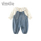 Fanhunting Girls Overalls Suit Autumn 2025 New Baby Fashionable Clothes Baby Two-piece Set Spring and Autumn