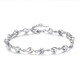 Guanpu Pavilion Fat Donglai's same style pt950 platinum bracelet Pt950 platinum platinum diamond bracelet for girls as a birthday gift for girlfriend Lian Xin Zhi Lian platinum bracelet (white diamond)