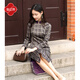 E.Beauty Jinghe 2025 Autumn New Arrival Knitted Printed Small Fragrance Style Cheongsam Retro Republic of China Women Grape Purple L One Size