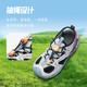 Anta children's sandals men's children's shoes 2025 summer new product Baotou breathable children's sports shoes tracing the stream beach shoes [men's style] gray/mud lime/purple 9906H-1 31