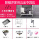 Shantou Lincun kitchen simple dishwashing basin with shelf integrated stainless steel sink single tank with faucet and stand for hand washing and dishwashing 48*35 single cold faucet 11-piece set
