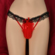Ai Ruru's new all-in-one men's lace sexy thong hollow elastic T-pants temptation JJ set for fun, one size fits all, red (100-160Jin Jin is equal to 0.5 kg) in-box