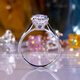 Guanpu Pavilion Fat Donglai's same style pt950 platinum moissanite four-claw ring moissanite diamond ring for women simple classic one carat 50 points diamond (No. 8-22) Please note when taking the photo