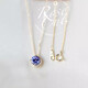 Lie Rui <Moon Half Bend> Japanese natural tanzanite necklace plated with 18K gold, light luxury amethyst agete Akado pendant, thickened with 18K gold plated