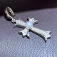 Pop Cross Pendant Natural Freshwater Pearl Necklace Women's Light Luxury Niche 2025 New Trendy Clavicle Chain Advanced Necklace Seiko Silver Universal Buckle (Contains One Pearl)