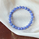 Shiyi Natural Crystal Tanzanite Round Bead Single Circle Bracelet Women's Crystal Colored Gemstone Bracelet Jewelry Gift Tanzanite About 8MM Send One Piece