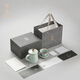 Song Yun Li Guilian high-end Ru kiln tea cup tea and water separated office cup souvenir Song Yunxiang stone office cup gift box