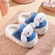 SKONWAT children's cotton slippers for girls and princesses in autumn and winter, cute, warm and non-slip, indoor children's parent-child furry cotton shoes with heel, purple (Culomi) cotton shoes, size 28-29, inner length 18.5cm, about 5-5.5 years old