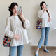 Geman Maternity Wear 2025 Spring and Autumn New Baby Baby Shirt Small Fresh Loose Slim Fashion Versatile Maternity Age Reduction Shirt Women White Top M