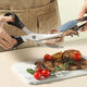 Tijeras de cocina, tijeras comestibles, tijeras de cocina, tijeras multifuncionales para barbacoa, tijeras para complementos alimenticios de calidad alimentaria, tijeras multifuncionales - raíz de loto rosa