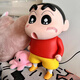 MPPMCK extra large Crayon Shin-Chan ornaments living room entrance floor decoration high-looking anti-fall toys home furnishings Red Shin-chan 43 cm extra large + hat