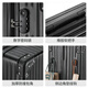 Fandia suitcase multi-functional luggage trolley case student large-capacity travel password case leather suitcase cup holder black 24 inches