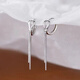 Guanpuge Fat Donglai same style pt950 platinum ear wire PT950 tassel earrings women's fashion platinum ear buckle long earrings 20 water drop tassel earrings