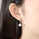 Guanpuge Fat Donglai same style pt950 platinum pearl earrings PT950 women's natural freshwater platinum earrings diamond 520 free diamond-encrusted pearl earrings