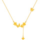 Saturday blessing spring flower gold necklace women's gold pendant butterfly birthday gift price A0614967 about 3.82g