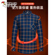 Woodpecker plus fleece thickened warm long-sleeved shirt for men's autumn and winter new warm plaid business shirt middle-aged and elderly dad men's clothing 1XM21/BN08-9906 [adding plus fleece thickened] 4XL