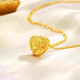 Canxian gold sparkling sweet brushed love small sugar cube female pendant 18K gold 9 packs of silver necklace as a gift for your girlfriend