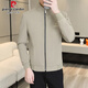 Pierre Cardin Jacket Men's Spring and Automne Trendy Men's Casual Jacket 2025 Nouveau jeunesse de vent de vent Spring High-Deaire Top Gray 695 [Même style dans Counter Mall Counter] 2xl Environ 135-150Jin [Jin est égal à 0,5 kg]