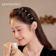 Pretty three-year-old full-diamond high-end non-slip toothed headband for women 2025 new exquisite face wash hairpin high-end headband hair accessories 23.8