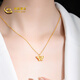China Gold (CHINA GOLD) Gold Necklace Women's Foot Gold Butterfly Pendant Pure Gold Clavicle Chain Birthday Gift for Girlfriend and Wife Jingsuda Gold Pendant About 0.3g* Comes with Silver Chain (More Refund, Less Replenishment)
