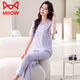 
Catman (MiiOW) pajamas for women for summer thin 2025 new pure cotton short-sleeved trousers home clothing set summer cotton can be worn outside 7374 bean green M 80-100Jin [Jin equals 0.5 kg]