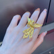Baishi Qichang Gold Ring Phoenix Women's Pure Gold 999 Wedding Ring Gift Proposal Marriage Gift Girlfriend Birthday Gift Phoenix Dances for Nine Days Phoenix Ring About 5g 5D Version Remarks Circle Number
