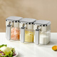 Modern Housewife Seasoning Jar Home Kitchen High-End Sealed Storage Box Sub-Bottle MSG Salt Jar Seasoning Box White 3 Pack