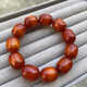 DYN natural old beeswax date bead bracelet two-color red skin chicken oil red beeswax bucket bead bracelet men's and women's amber