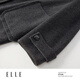 ELLE 100% sheep wool gray hooded woolen coat for women 2025 winter new long wool coat medium gray M