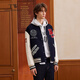 Teenie Weenie Bear Men's Letter Contrast Color 2025 Spring New Casual Fashion Baseball Jacket Navy XL (180)