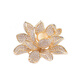 WOUG light luxury lotus brooch women's suit jacket collar brooch Japanese and Korean temperament versatile coat style gold