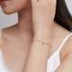 Tico 520 Fashion 18K Gold Bracelet Women's AU750 Love Rose Gold Color Gold Bracelet as a Birthday Gift for Girlfriend and Wife