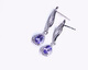 Weici S925 silver inlaid tanzanite earrings, earrings, main size 4*5mm, small, fresh and simple, supports identification