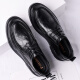 Zapatos de cuero portulese para hombres de negocios británicos para hombres zapatos casuales de negocios bajo pleso espesor zapatos formales zapatos de boda 9929 negro 41