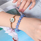 Eternal symbol light luxury brand luxury crystal bracelet Brazilian old mine blue line stone bead bracelet birthday gift for men and women jewelry grade blue line stone about 12mm