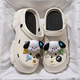 Femaiibo-Dicke-Loch-Lochschuhe für Frauen Neue Sommerkleidung 6 cm erhöhte Strandsandalen Zehenschuhen Eva9901 Elf-White 36-37