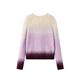 PEACEBIRD Women's Sweater Winter Pullover Knitted Sweater Loose Textured Top Pink Purple M