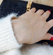 Library selected Korean popular 14K gold bracelet single layer rice bead chain simple fashion super flash temperament literary women 16cm