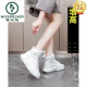 Woodpecker Snow Boots Women's 2025 New Winter Fur Integrated Martin Boots Women's Shoes Heightening Thick Sole Two Cotton Shoes Beige [Heightening 3CM] 38