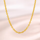 Saturday blessing gold necklace women's gold 999 O-shaped chain priced at A0510871 about 2.56g 40+5cm birthday gift