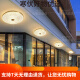 CLCEY心镜全铜户外吸顶灯别墅入户门顶灯简约过道露台阳台灯防水庭 X38 X3895-400/圆形